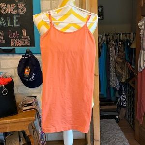 ❗️3/$23 Wet Seal Spandex Peach Pink Cami Built in Bra Tank Top